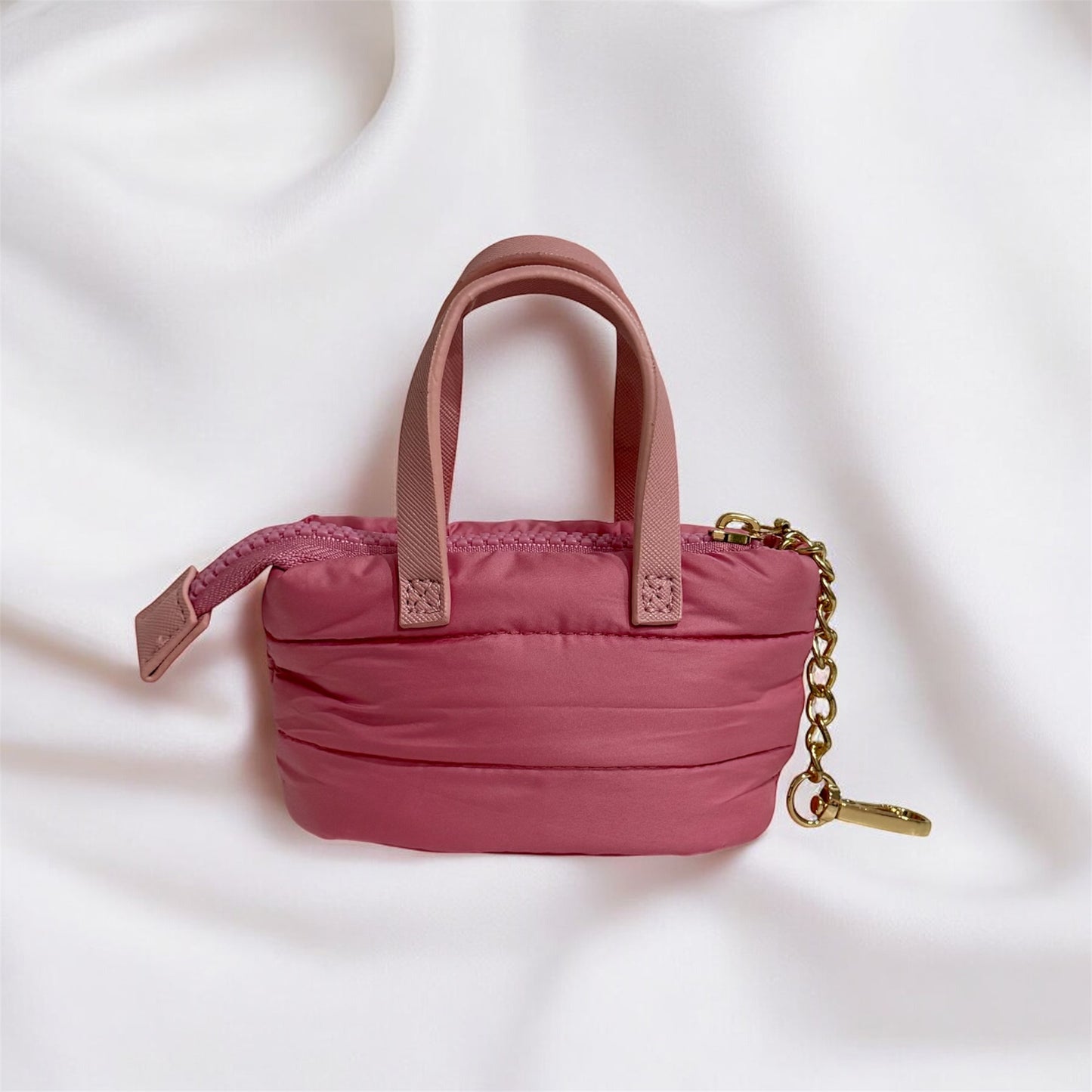 Mini Puffy Tote Keychain Bag
