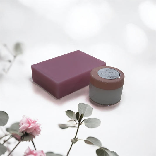 Rose Vanilla Soap + Lotion Set